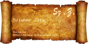 Szieber Zita névjegykártya